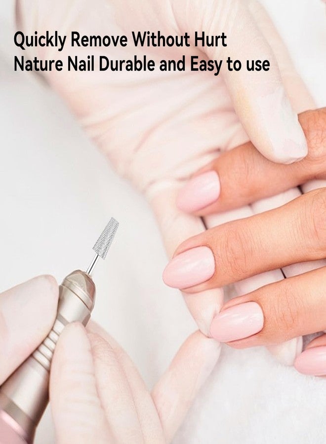 Suny Smiling 3 Pieces Brocas Para Drill Nails,3 Sizes Tapered Barrel Carbide Nail Drill Bit,Acrylic Nail File Drill Bits for Manicure Pedicure,Polishing, Removing Gel Cuticle Dead Skin(XF, F, M,Silver) - Image 4